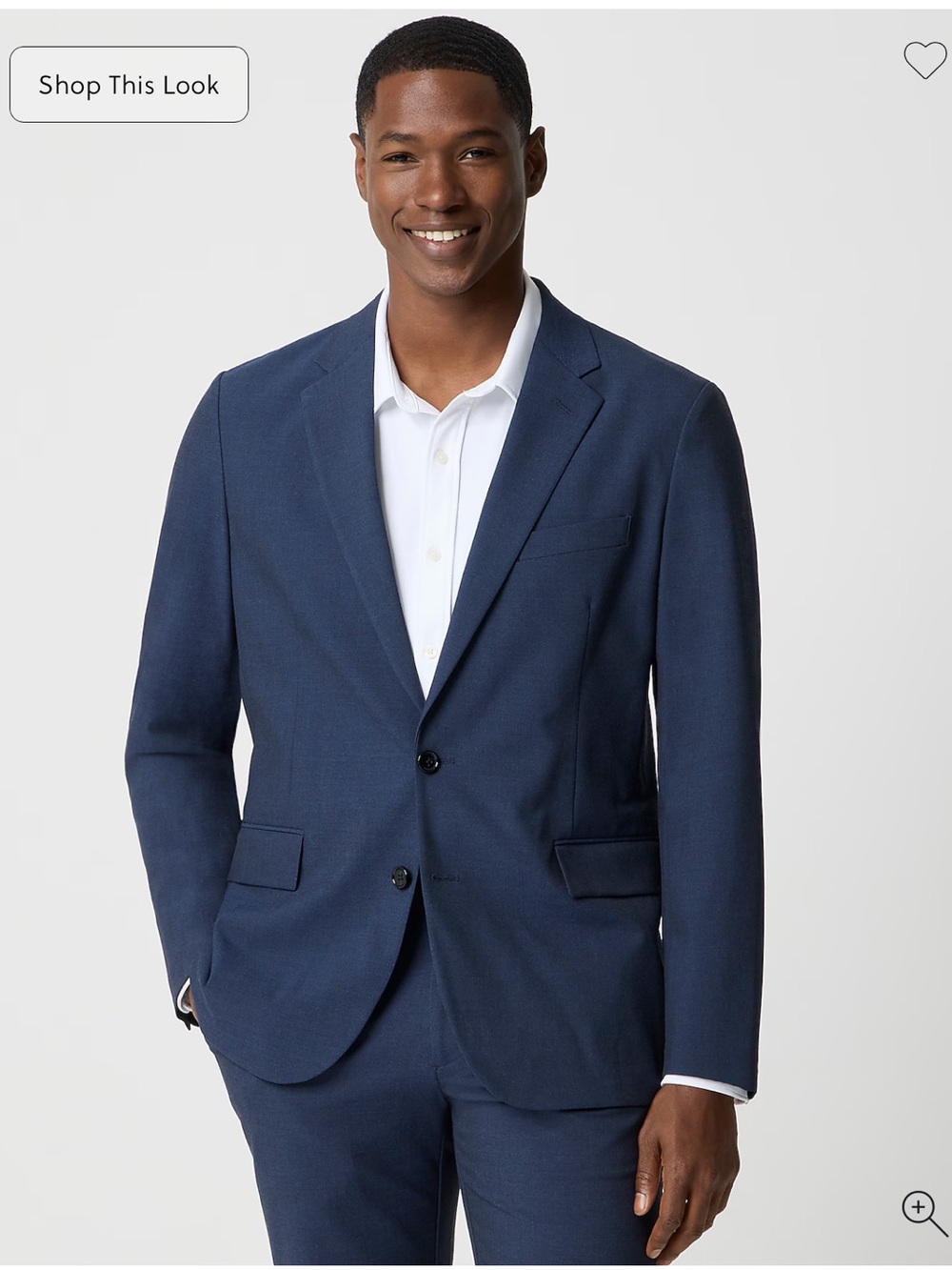 J. CREW Thompson Wool Blue Slim Cut Performance Sport Coat Suit Blazer, 42R